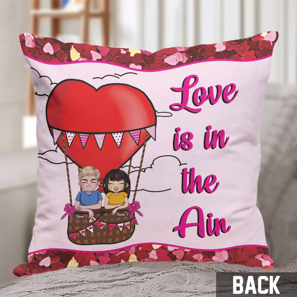 Love In The Air - Personalized Couple Throw Pillow