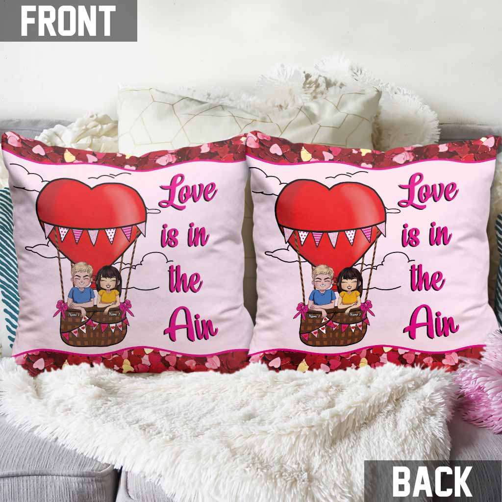 Love In The Air - Personalized Couple Throw Pillow
