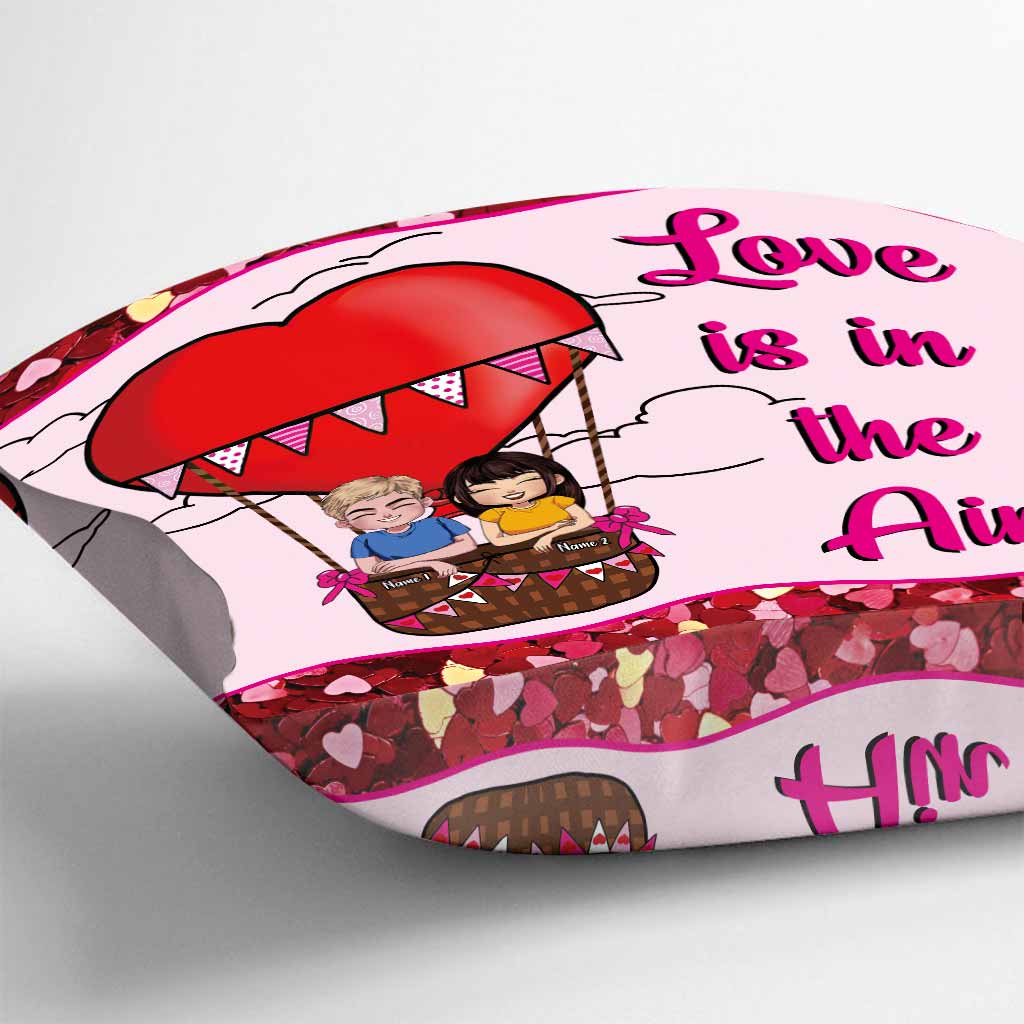 Love In The Air - Personalized Couple Throw Pillow