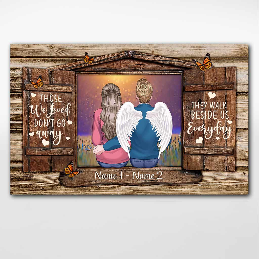 Memorial Gift Love In Heaven - Personalized Couple Poster