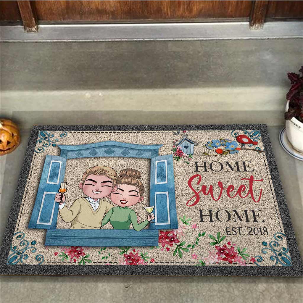 Home Sweet Home - Personalized Couple Doormat