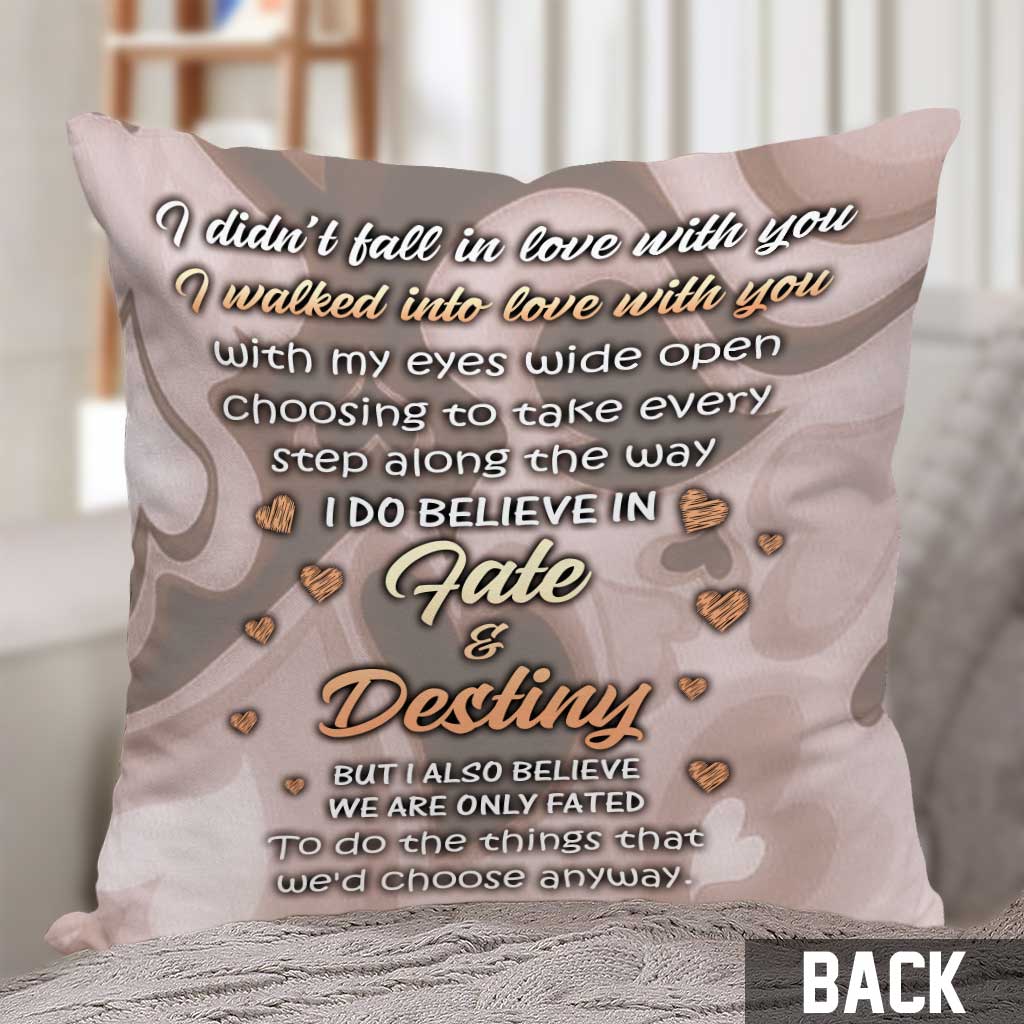 I Do Believe In Fate And Destiny - Personalized Couple Throw Pillow