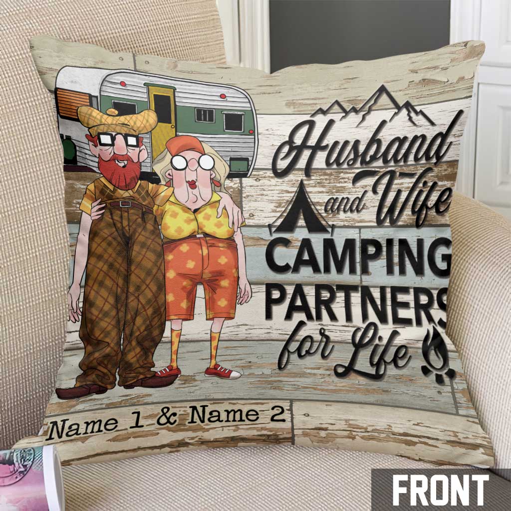 Campingpaar – personalisiertes Dekokissen