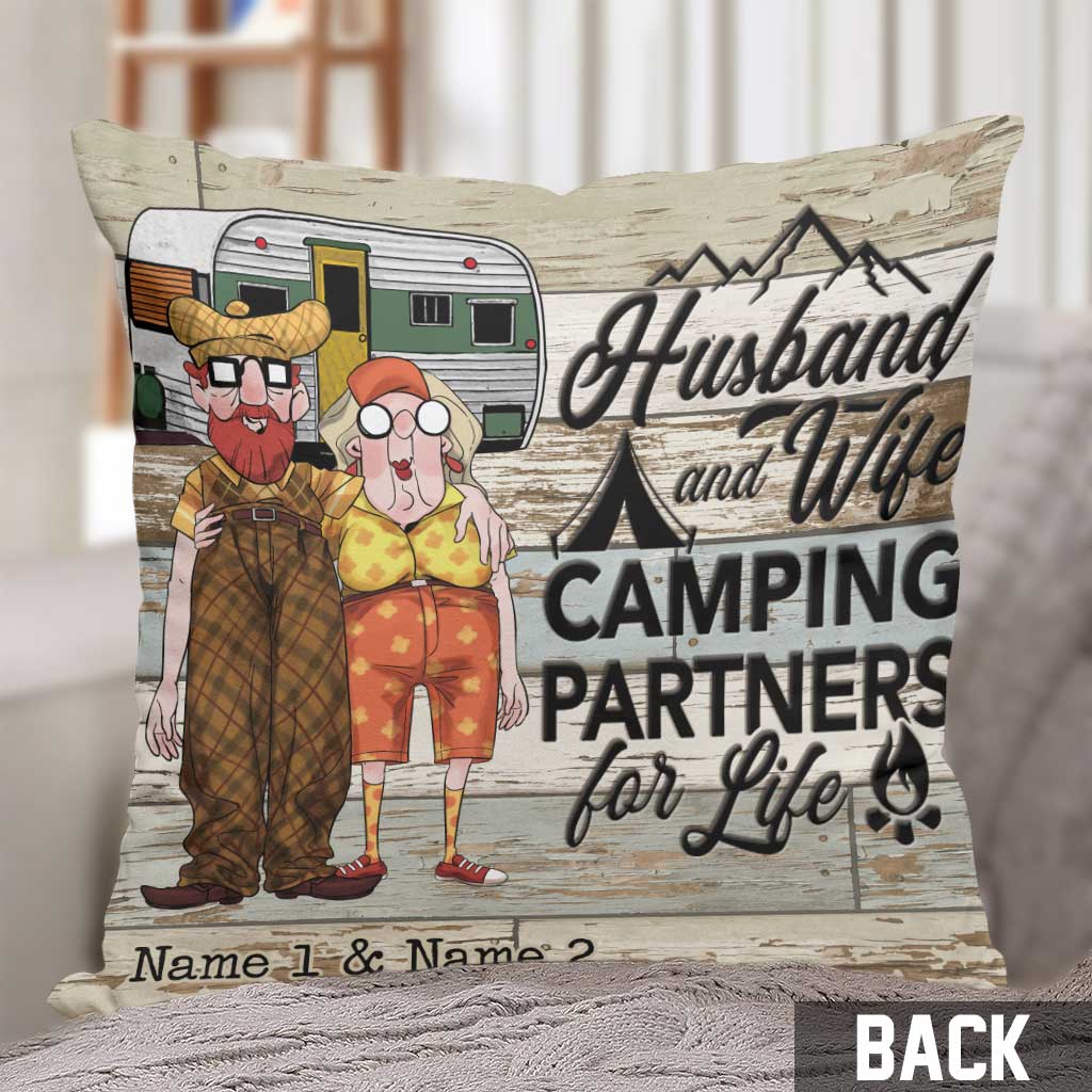 Campingpaar – personalisiertes Dekokissen