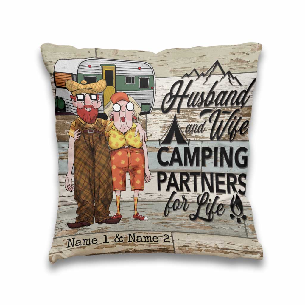 Campingpaar – personalisiertes Dekokissen