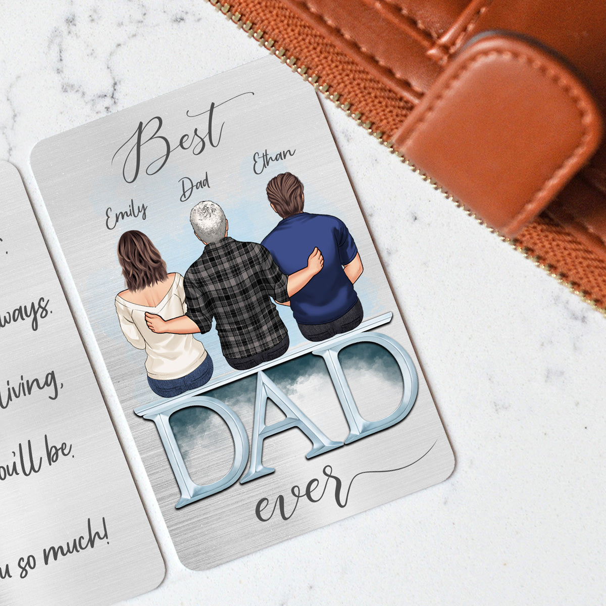 Love You Forever - Personalized Father Wallet Insert Card