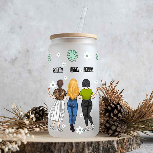 Besties Forever - Personalized Bestie Can Glass
