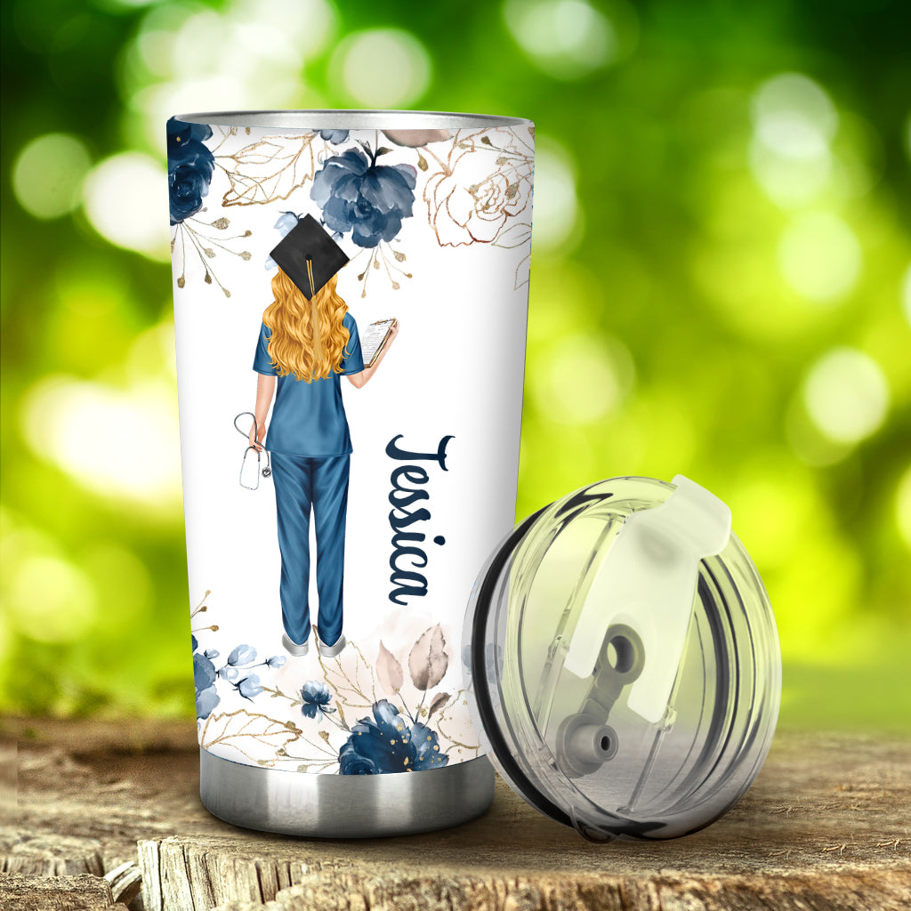 She Works Willingly With Her Hands - Personalized Nurse Tumbler