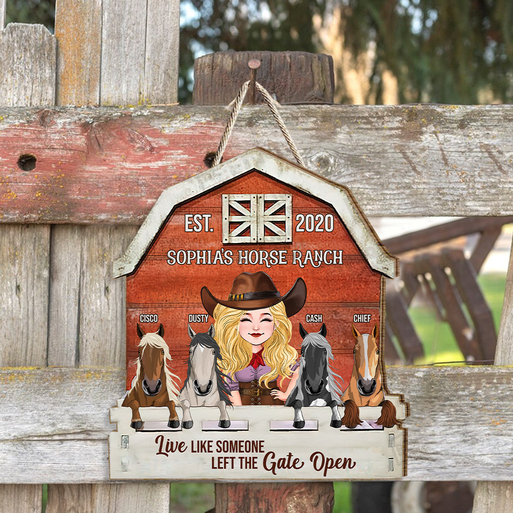 Pferderanch – Personalisiertes Pferde-Holzschild