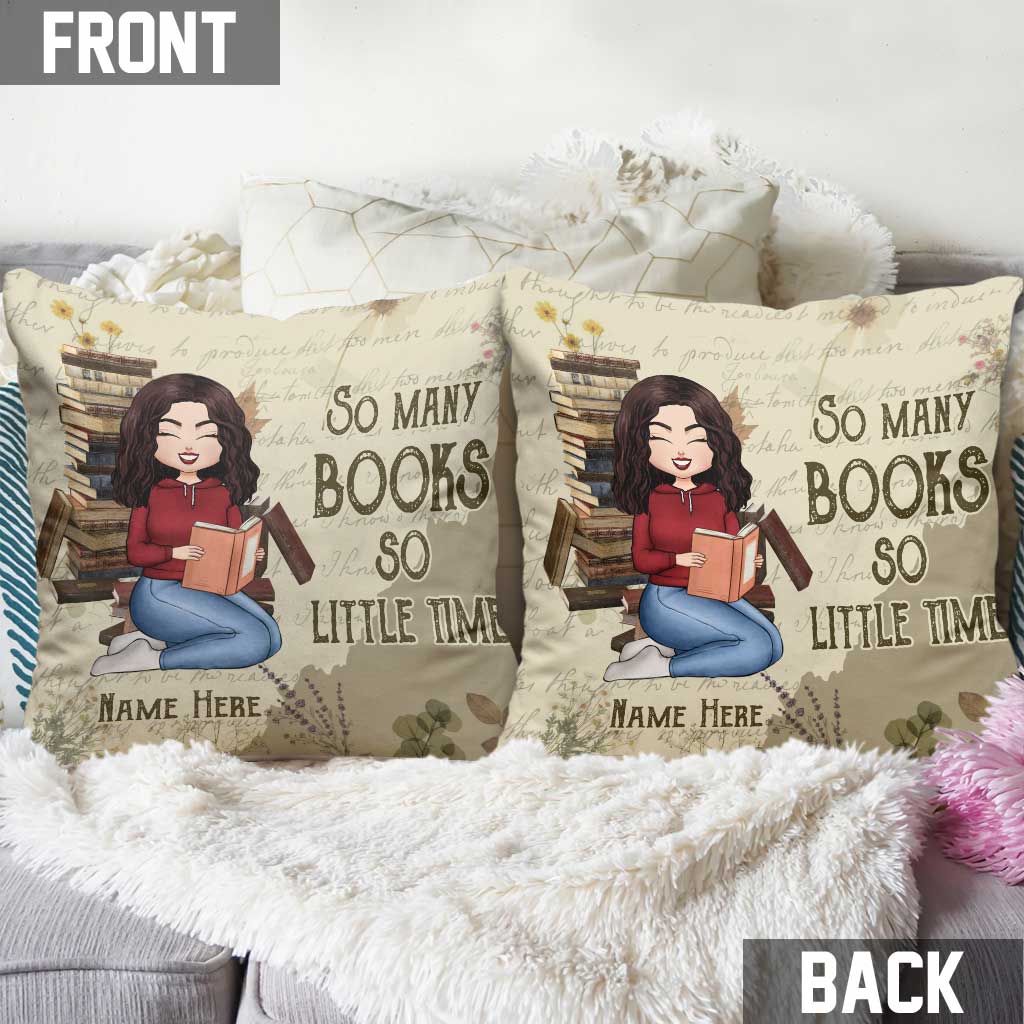 So viele Bücher, so wenig Zeit – Personalisiertes Buchkissen