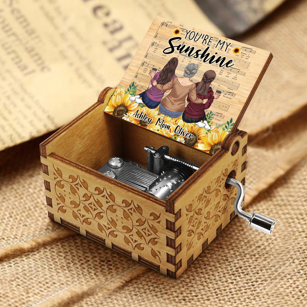 You're My Sunshine - Personalized Mother's Day Mother Hand Crank Music Box