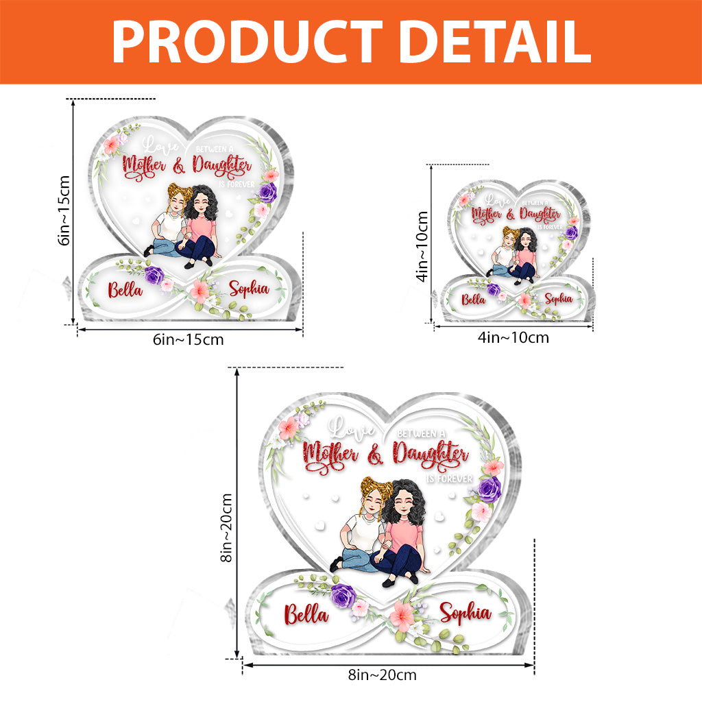 A Love Between A Mother - Personalized Mother's Day Mother Custom Shaped Acrylic Plaque