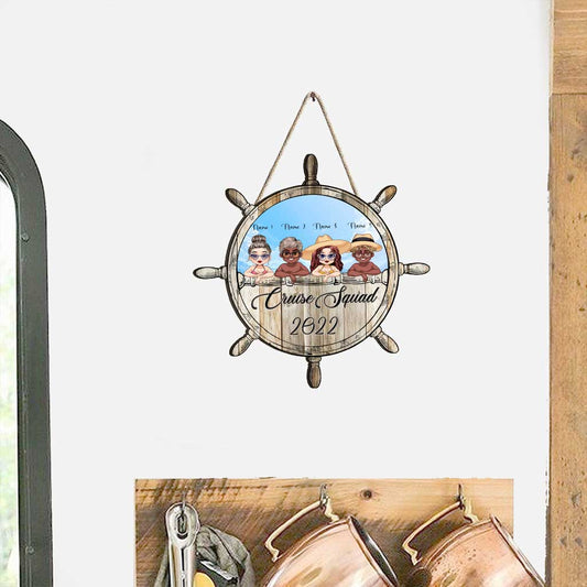 Cruise Squad - Personalized Bestie Wood Sign