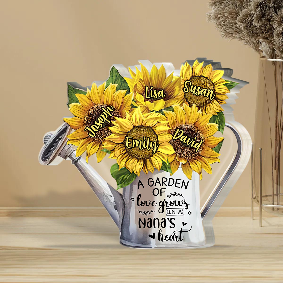 A Garden Of Love - Personalized Mother's Day Grandma Custom Shaped Acrylic Plaque