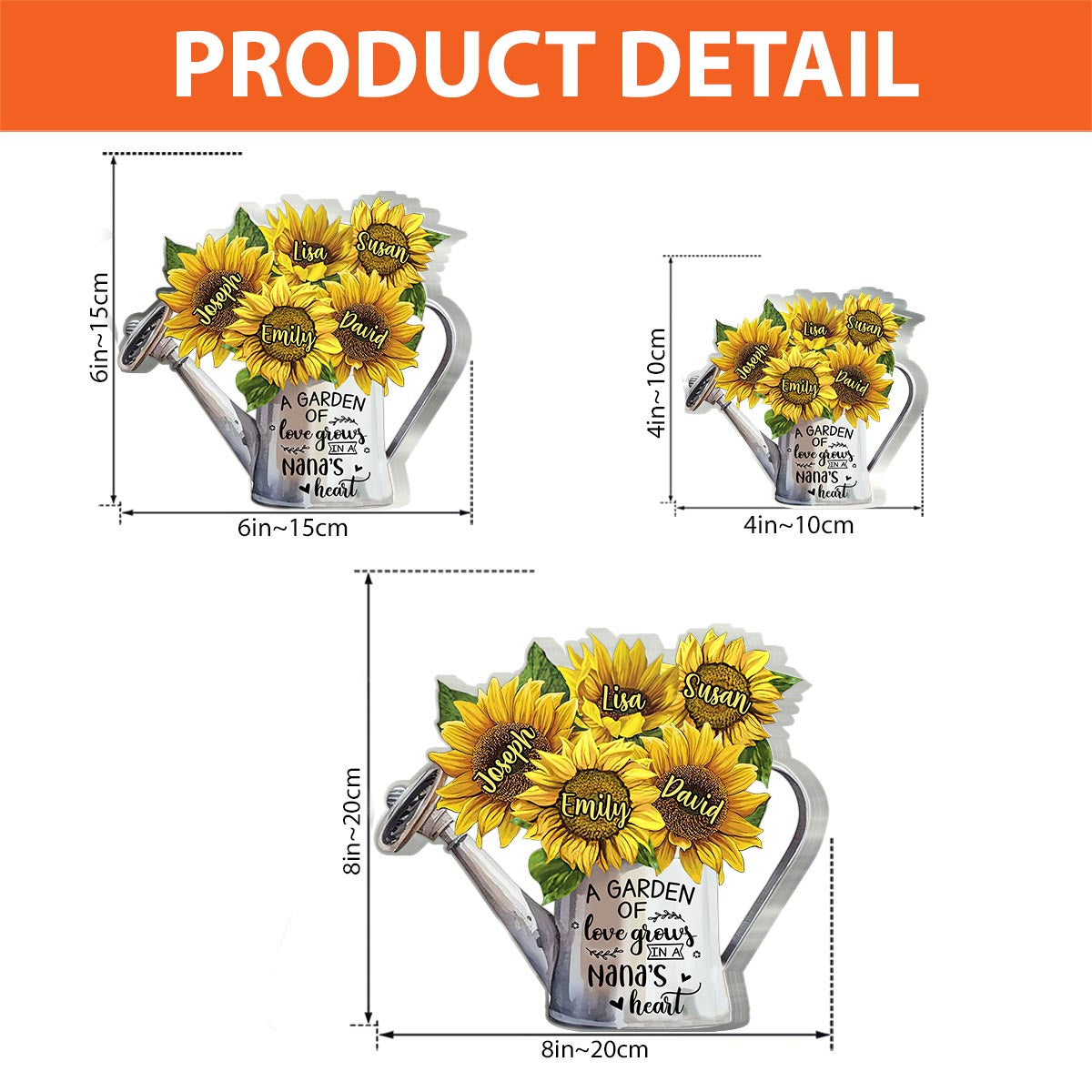 A Garden Of Love - Personalized Mother's Day Grandma Custom Shaped Acrylic Plaque