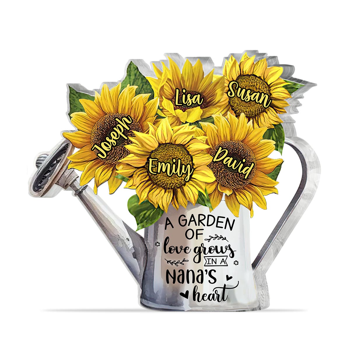 A Garden Of Love - Personalized Mother's Day Grandma Custom Shaped Acrylic Plaque