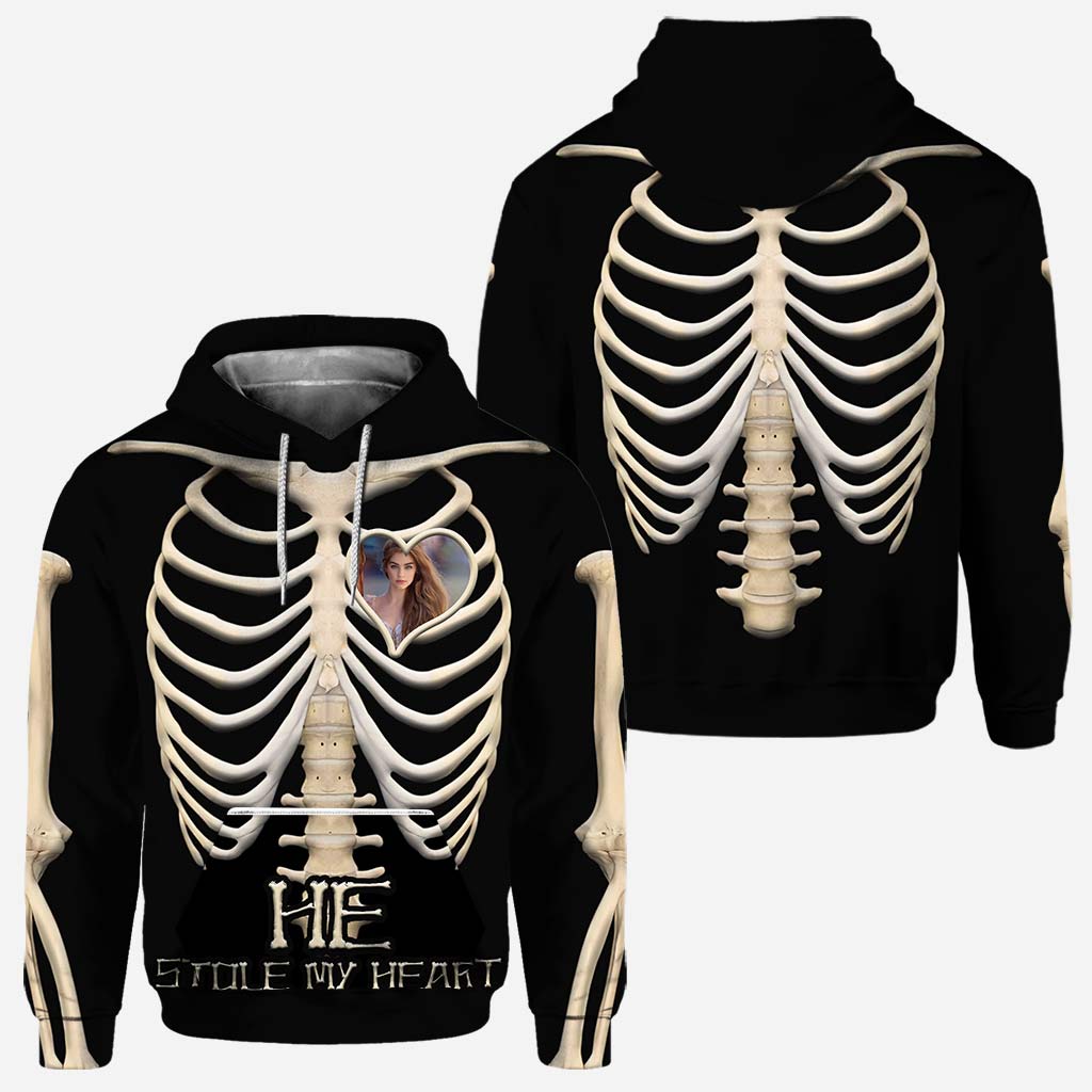 She Stole My Heart Halloween - Couple Personalized All Over T-shirt and Hoodie