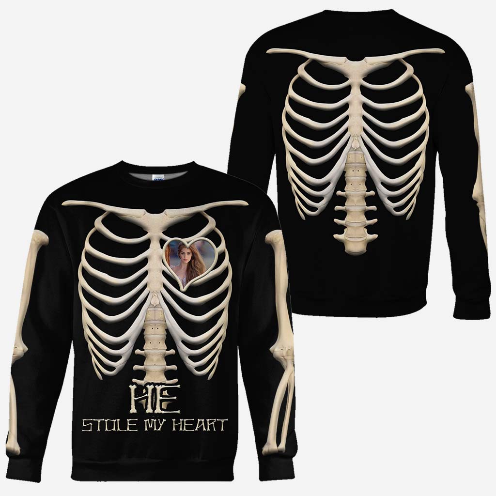 She Stole My Heart Halloween - Couple Personalized All Over T-shirt and Hoodie