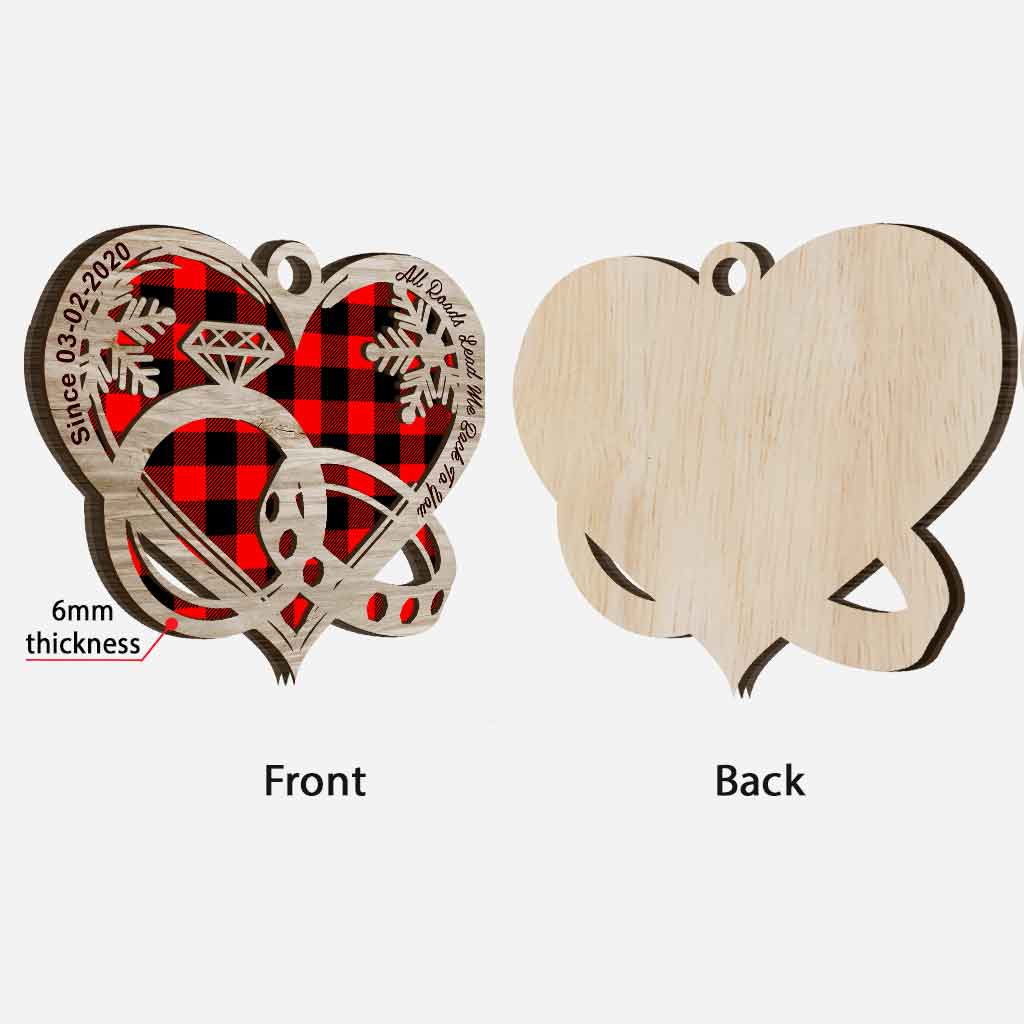 All Roads Lead Me Back To You - Personalized Couple Layered Wood Ornament