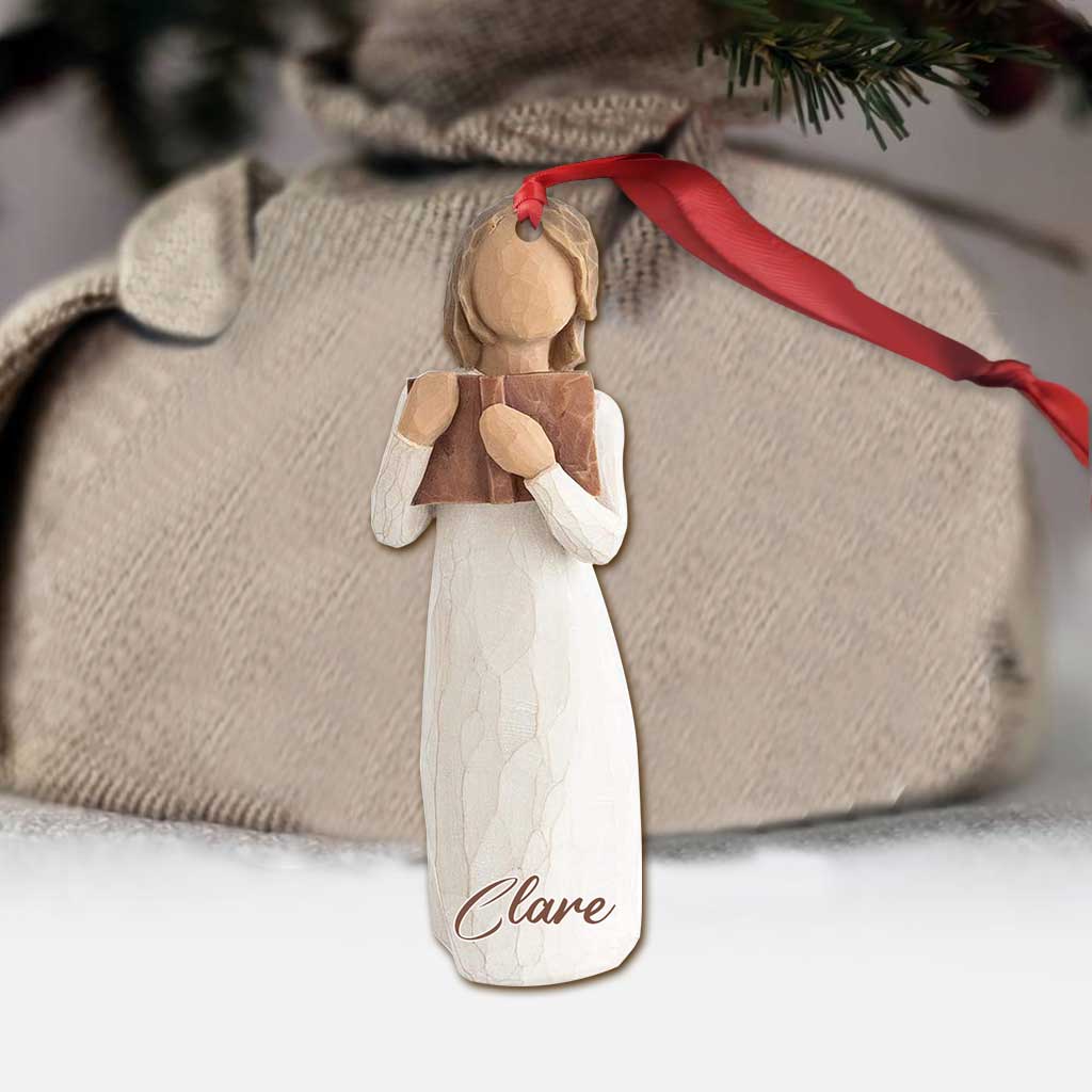 Passion d'apprendre - Ornement de Noël personnalisé en forme de livre avec motif imprimé en 3D (Impression recto verso)