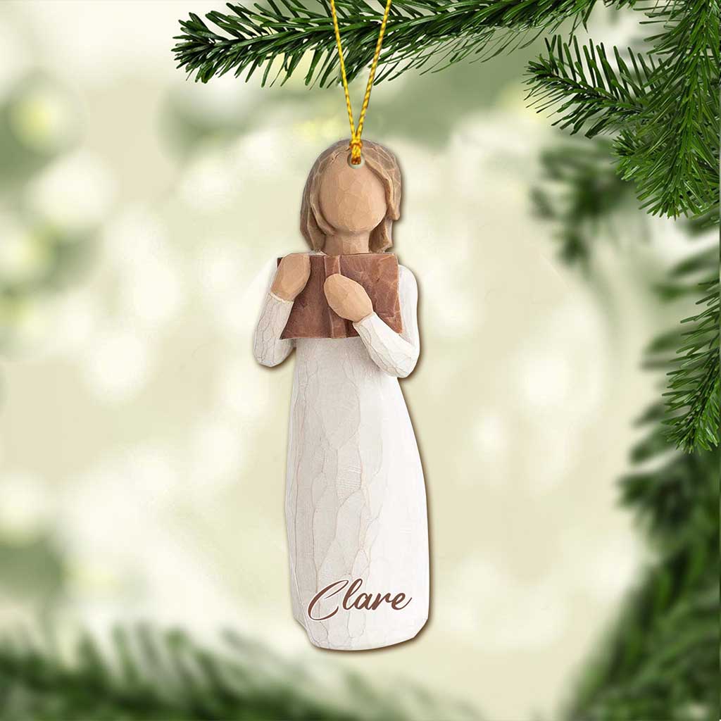 Passion d'apprendre - Ornement de Noël personnalisé en forme de livre avec motif imprimé en 3D (Impression recto verso)