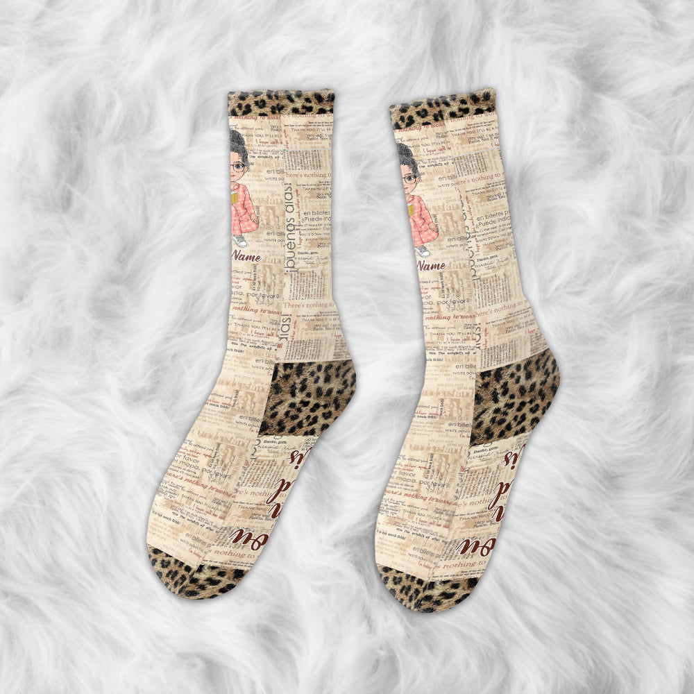 Ich lese – personalisierte Buchsocken