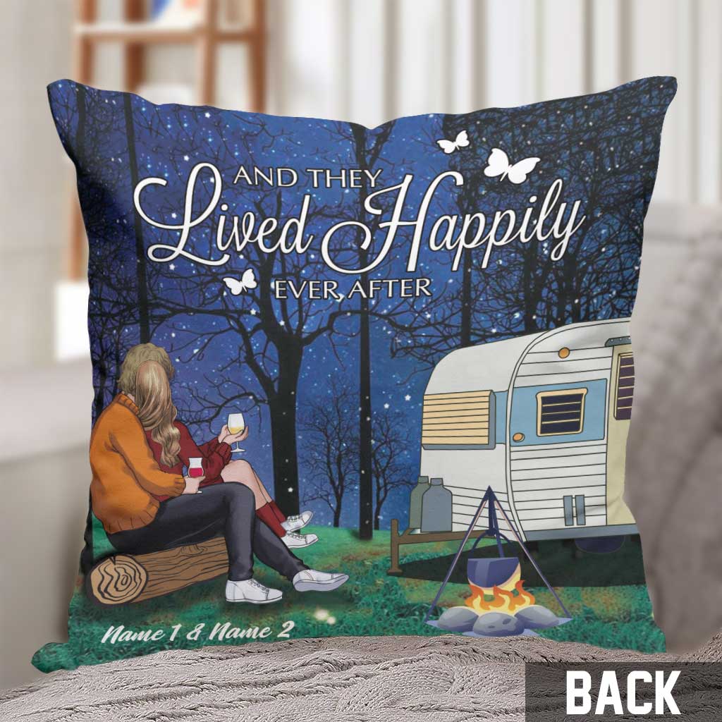 Camping-Paar – personalisiertes Dekokissen