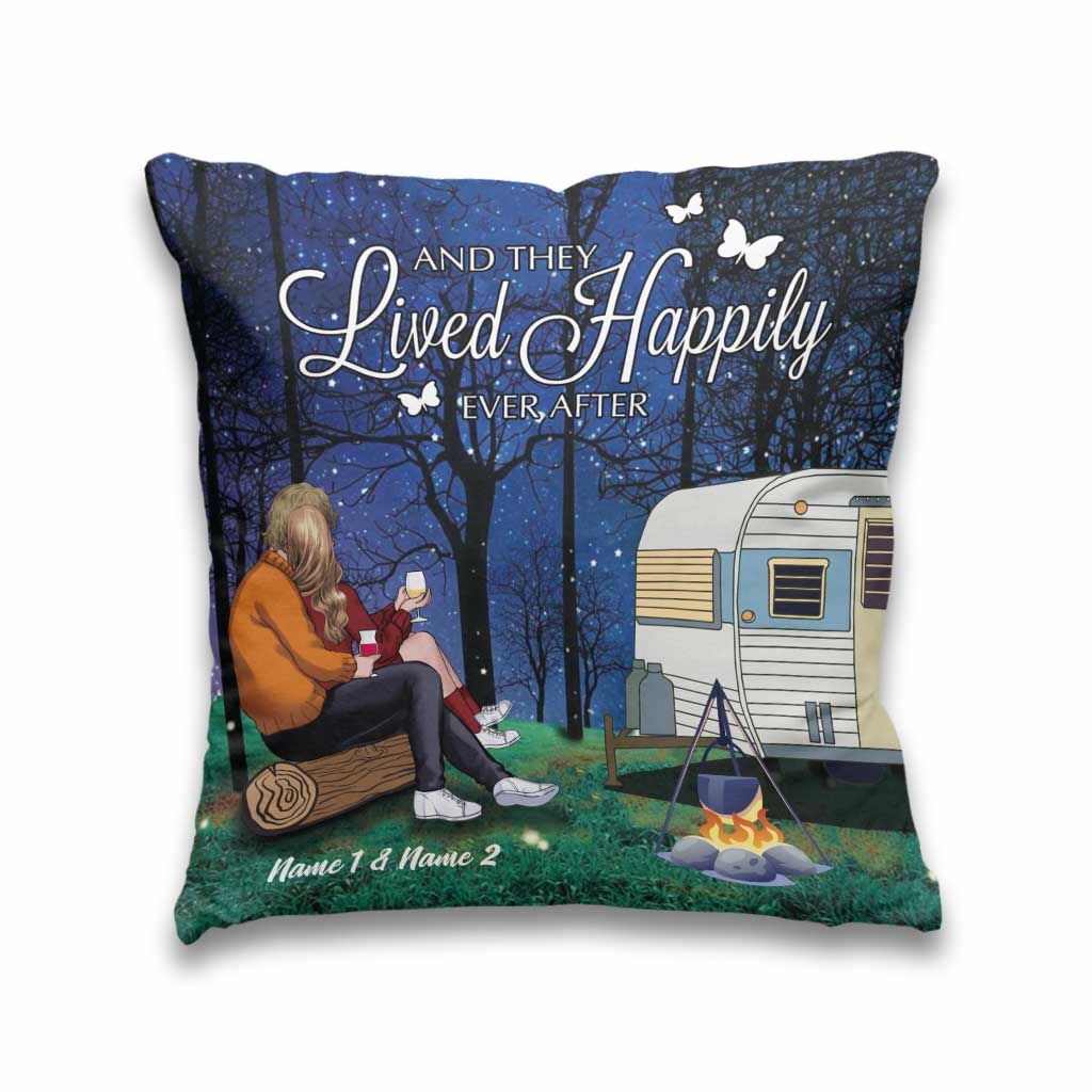 Camping-Paar – personalisiertes Dekokissen