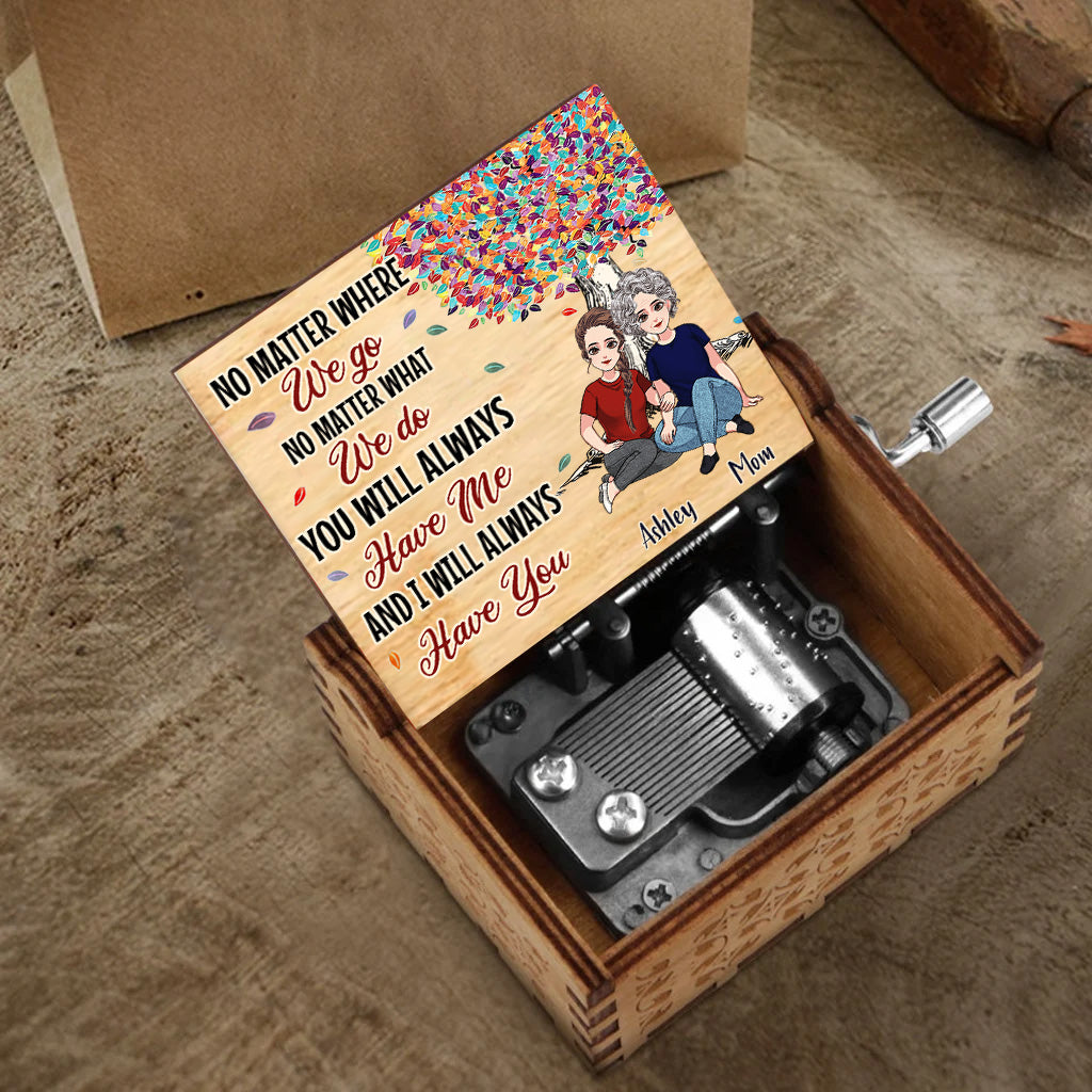 To The World - Personalized Mother's Day Mother Hand Crank Music Box