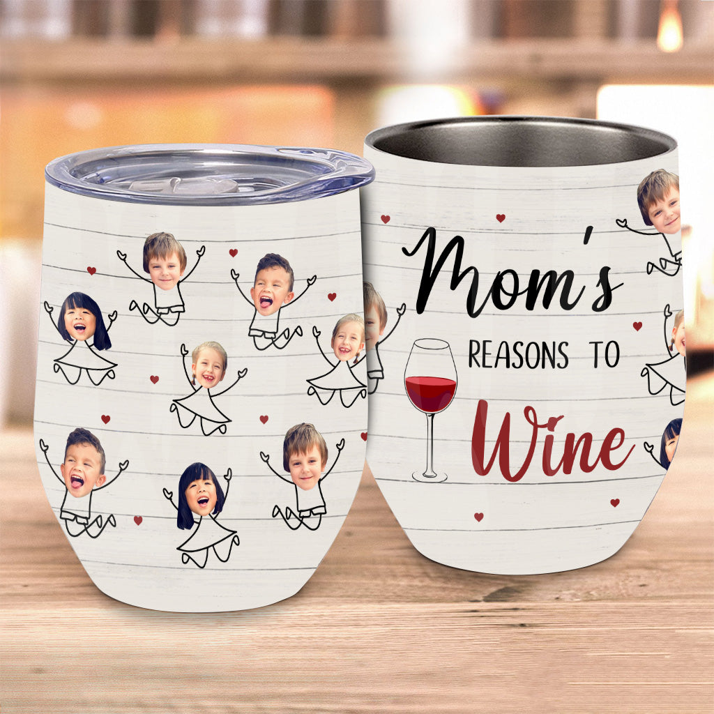 Mom's Reasons To Wine - Personalized Mother's Day Mother Wine Tumbler