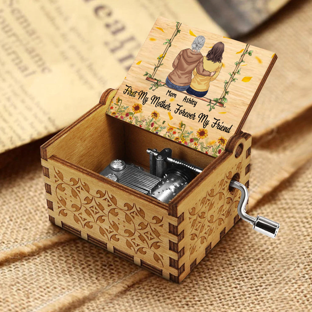 First My Mother - Personalized Mother's day Mother Hand Crank Music Box