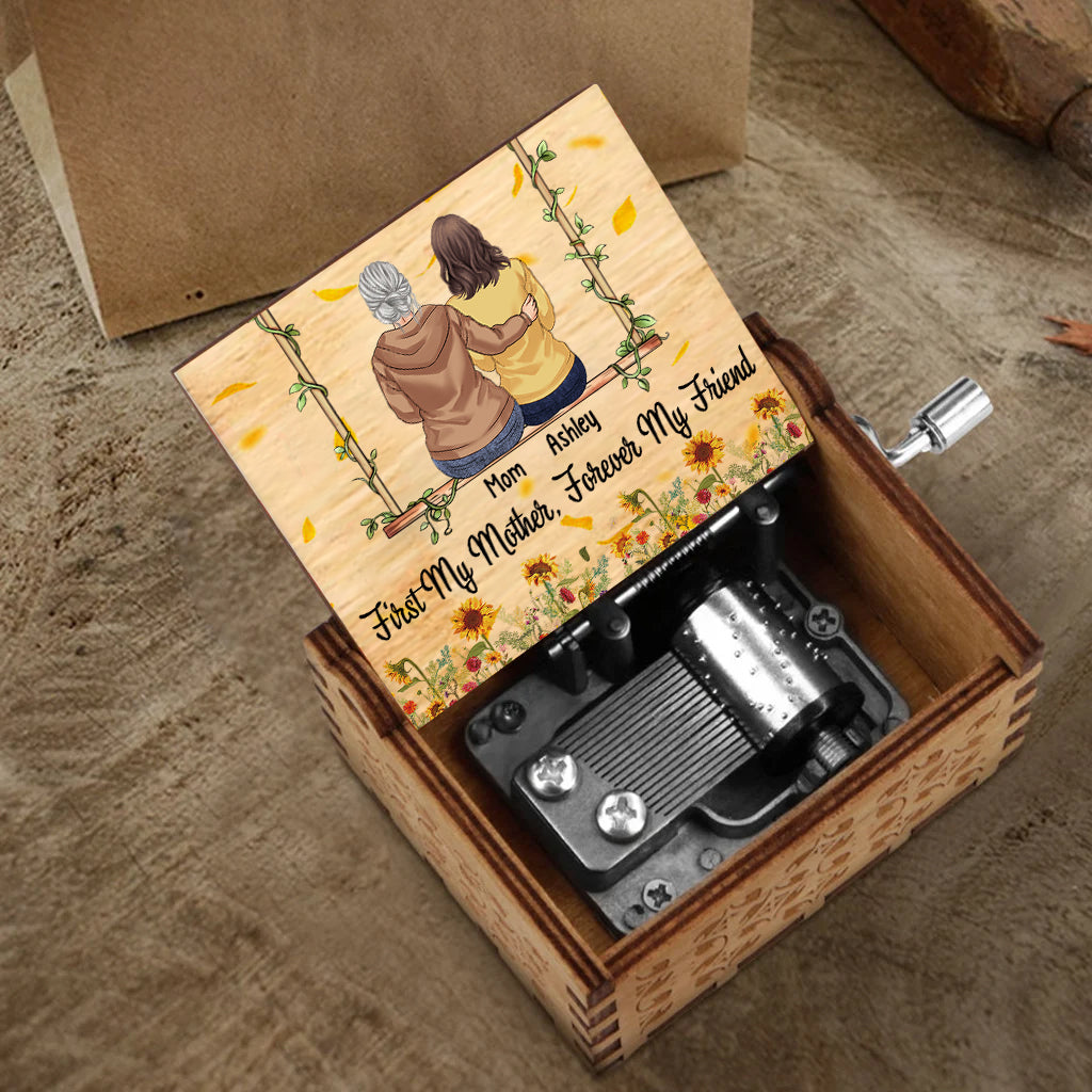 First My Mother - Personalized Mother's day Mother Hand Crank Music Box