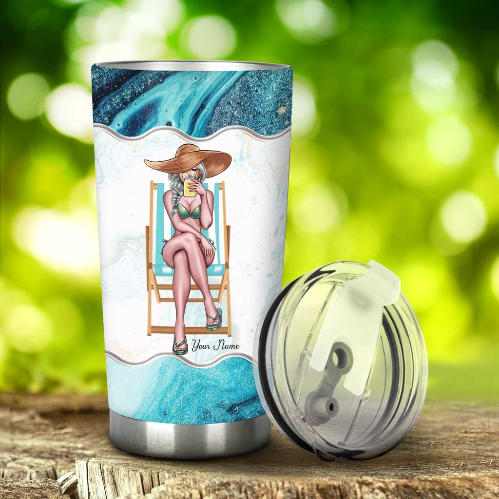 Strandliebhaberin – Personalisierter Becher für Meeresliebhaberinnen