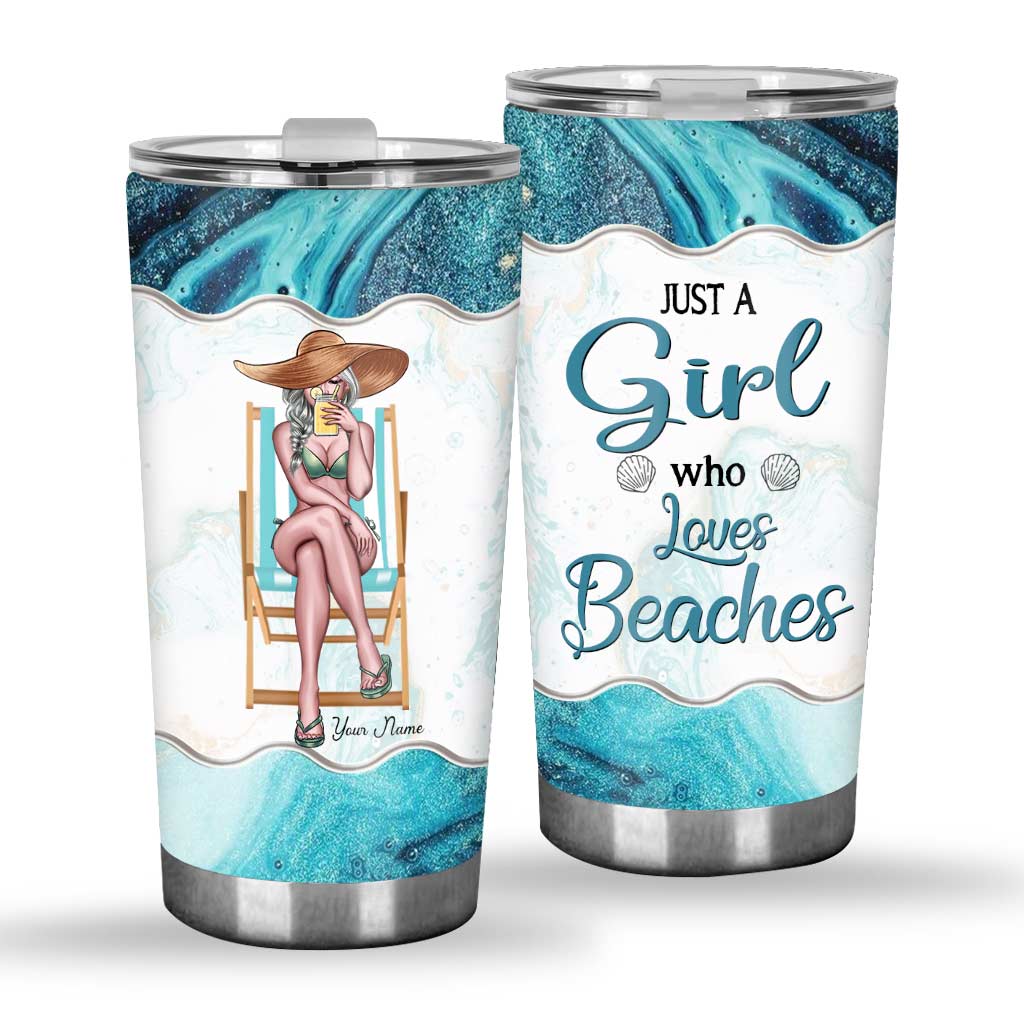Strandliebhaberin – Personalisierter Becher für Meeresliebhaberinnen