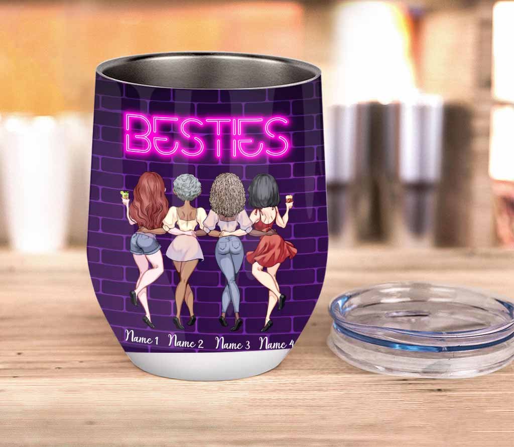 Si ce n'est pas Little Miss, je ne boirai plus jamais ! Gobelet à vin personnalisé pour meilleure amie