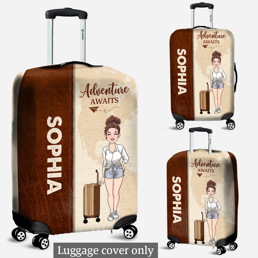 Adventure Awaits - Personalized Travelling Luggage Cover