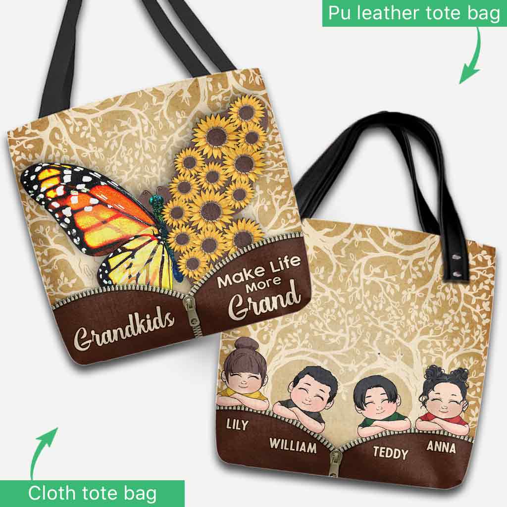 Les petits-enfants rendent la vie plus belle - Sac fourre-tout personnalisé pour grand-mère