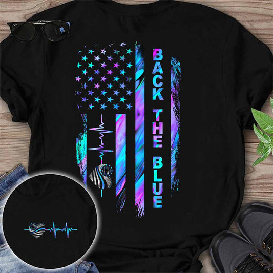 Blue Line – Polizeibeamten-T-Shirt und Hoodie 062021