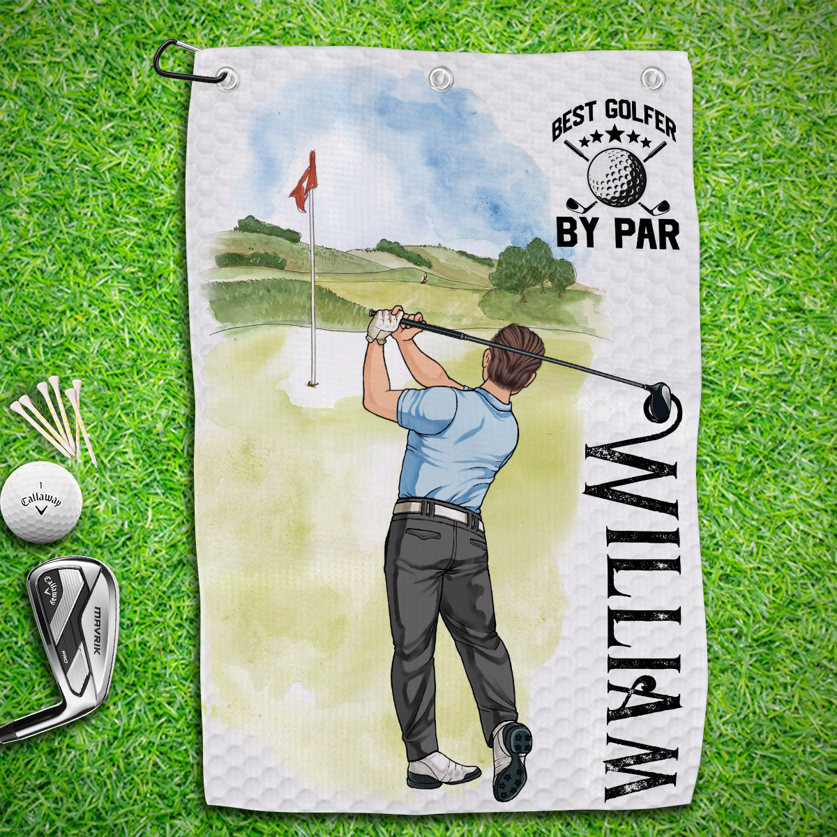 Meine Glücksgolfkappe – personalisiertes Golfhandtuch