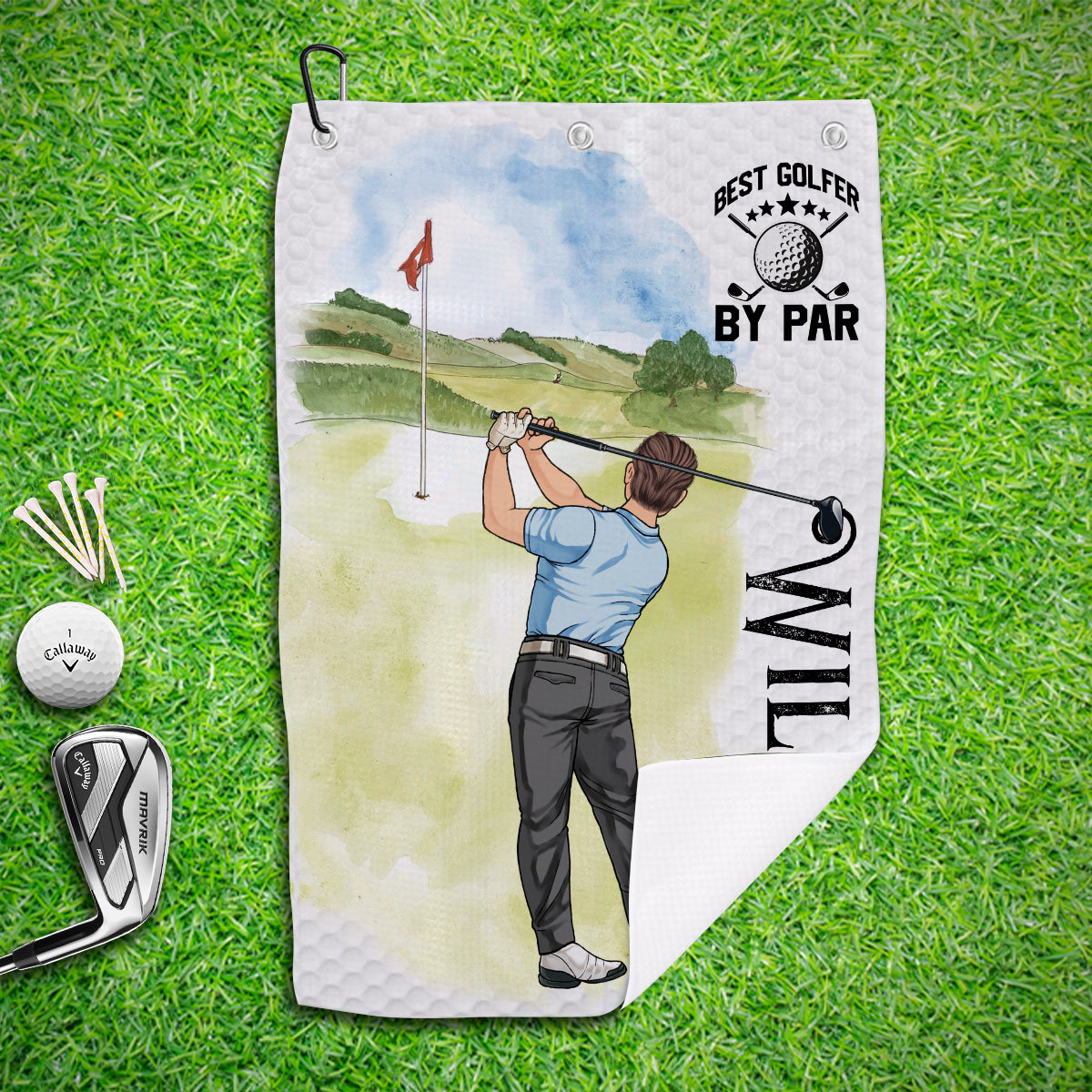 Meine Glücksgolfkappe – personalisiertes Golfhandtuch