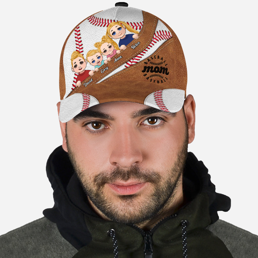 Baseball MomGrandmaDad - Personalized Baseball Classic Cap