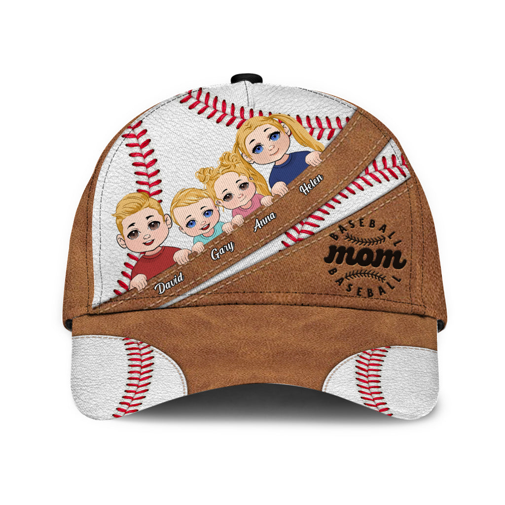 Baseball MomGrandmaDad - Personalized Baseball Classic Cap