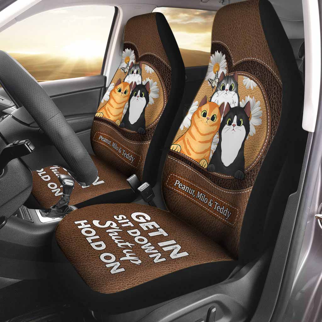 Einsteigen, hinsetzen – personalisierte Katzensitzbezüge