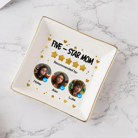 Five-Star Mom - Personalized Mother's Day Mother Jewelry Dish