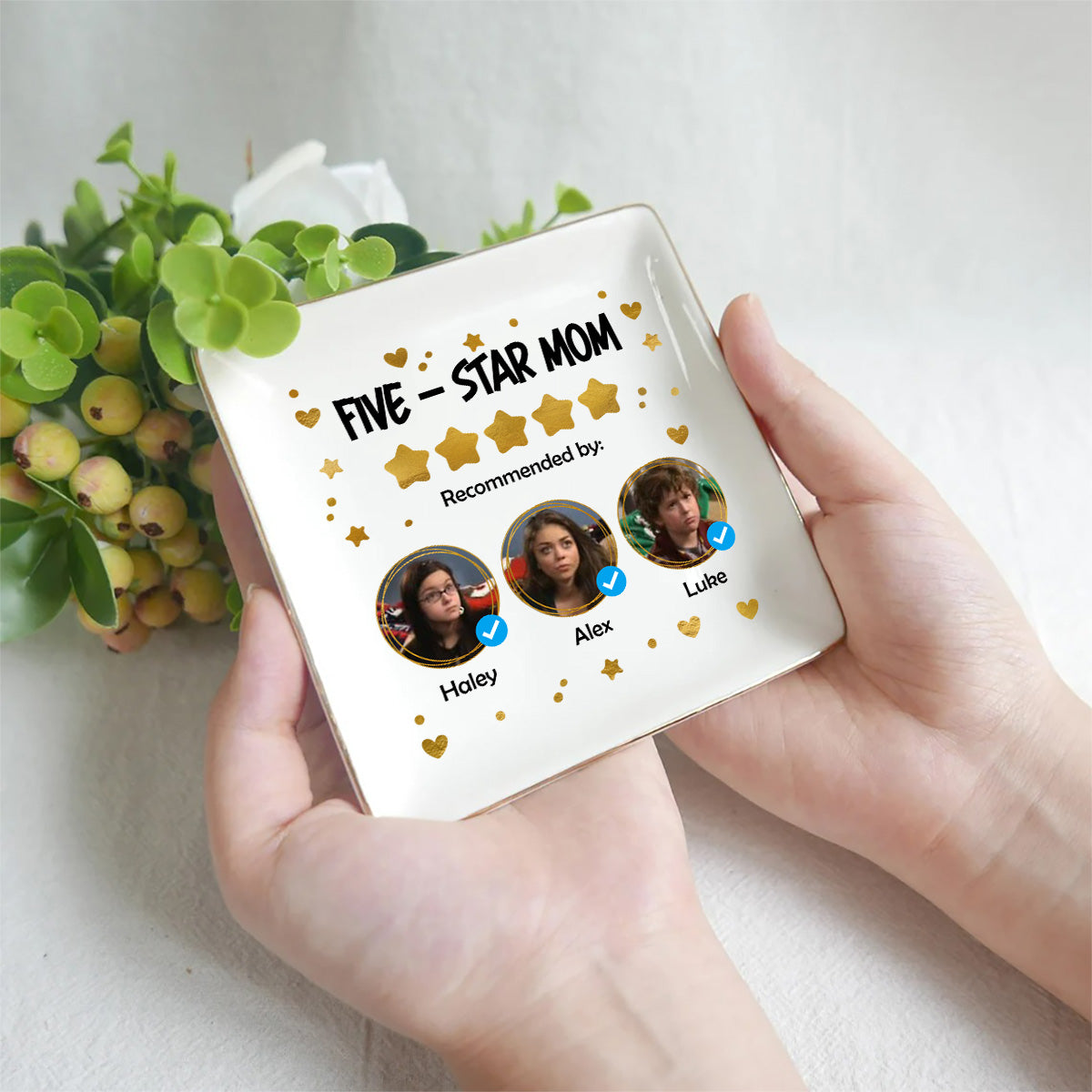 Five-Star Mom - Personalized Mother's Day Mother Jewelry Dish