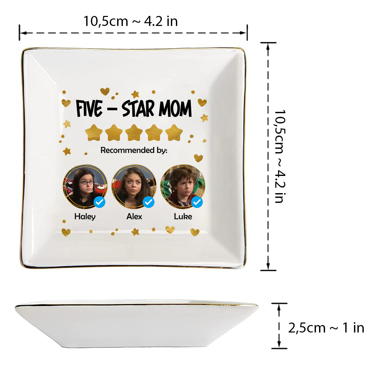 Five-Star Mom - Personalized Mother's Day Mother Jewelry Dish