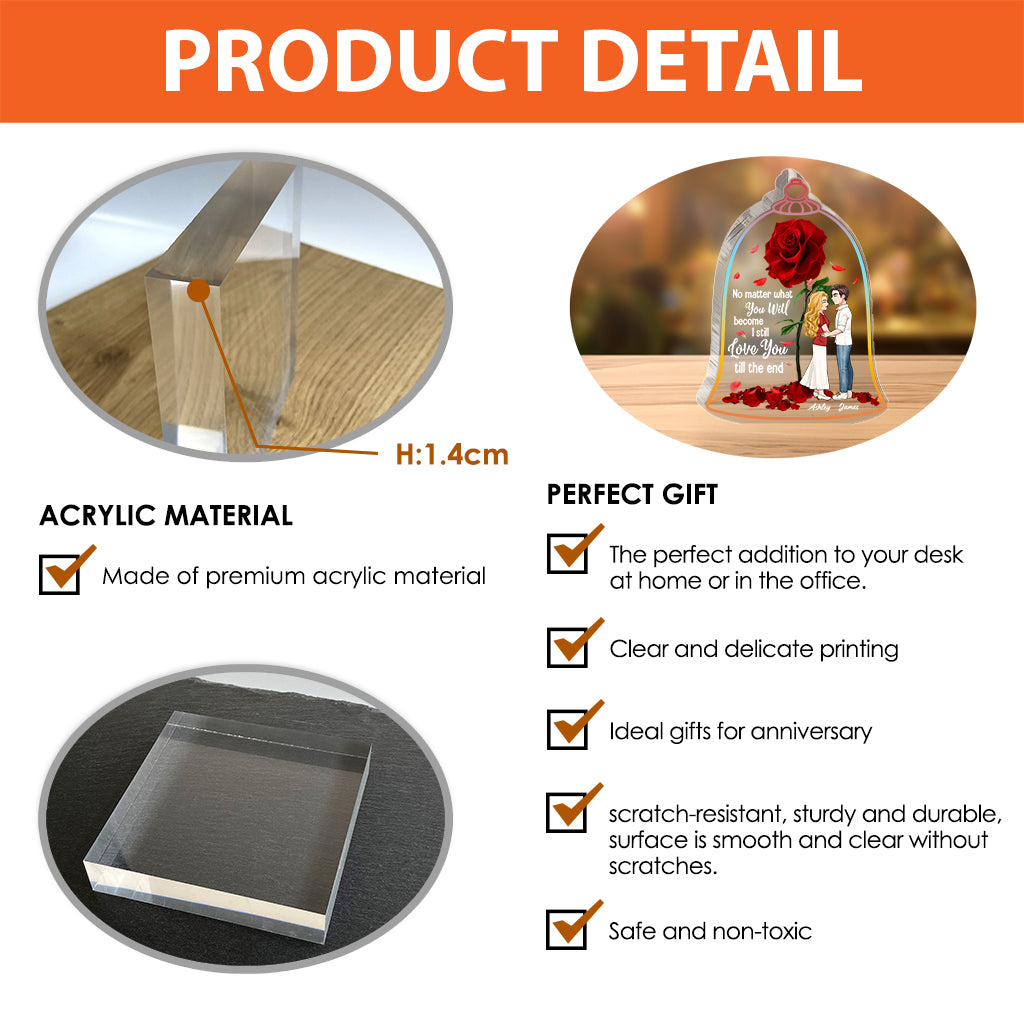 I Still Love You Till The End - Personalized Mother's Day Couple Custom Shaped Acrylic Plaque