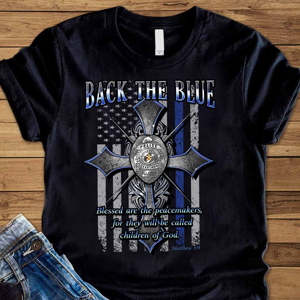 Ligne bleue - T-shirt et sweat à capuche d'agent de police 0621