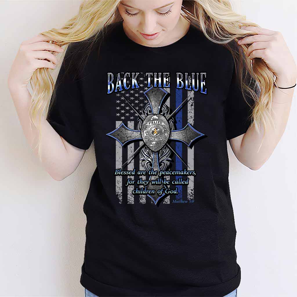 Ligne bleue - T-shirt et sweat à capuche d'agent de police 0621