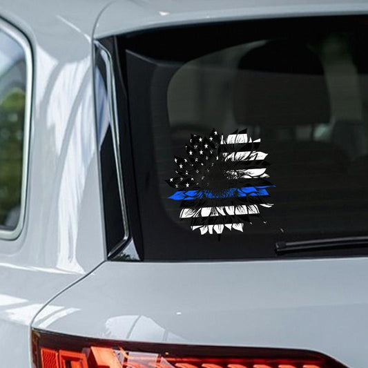 Blue Line Sunflower - Police Officer Decal Full 062021
